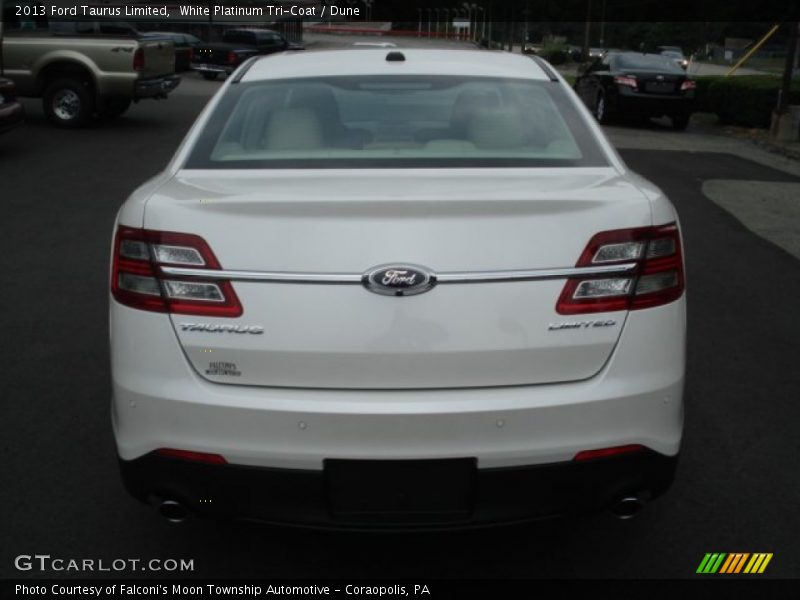 White Platinum Tri-Coat / Dune 2013 Ford Taurus Limited