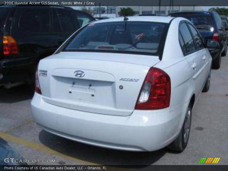 Nordic White / Gray 2006 Hyundai Accent GLS Sedan