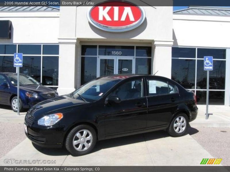 Ebony Black / Gray 2006 Hyundai Accent GLS Sedan