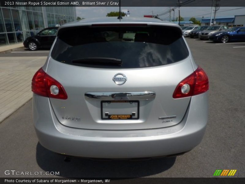 Brilliant Silver / Gray 2013 Nissan Rogue S Special Edition AWD