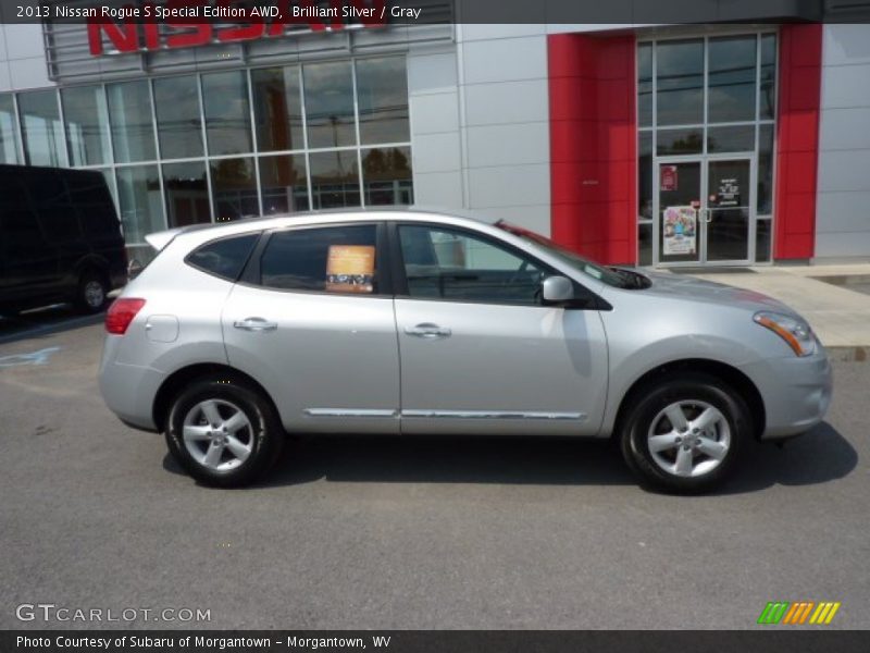 Brilliant Silver / Gray 2013 Nissan Rogue S Special Edition AWD