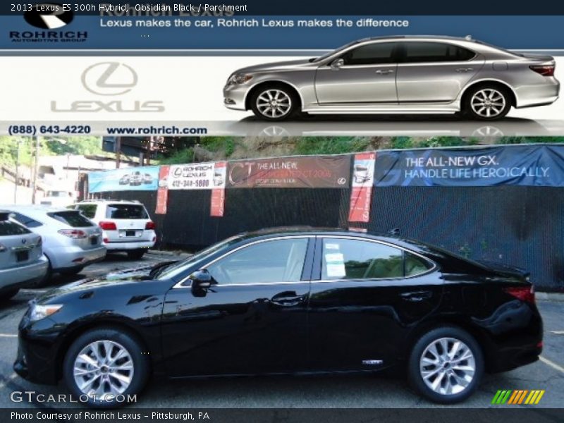 Obsidian Black / Parchment 2013 Lexus ES 300h Hybrid