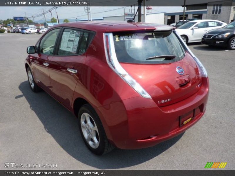 Cayenne Red / Light Gray 2012 Nissan LEAF SL