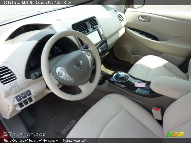 Light Gray Interior - 2012 LEAF SL 