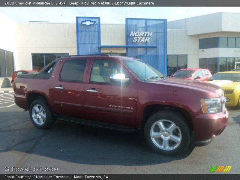 Deep Ruby Red Metallic / Ebony/Light Cashmere 2008 Chevrolet Avalanche LTZ 4x4