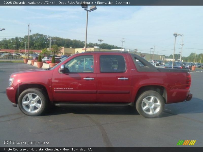 Deep Ruby Red Metallic / Ebony/Light Cashmere 2008 Chevrolet Avalanche LTZ 4x4