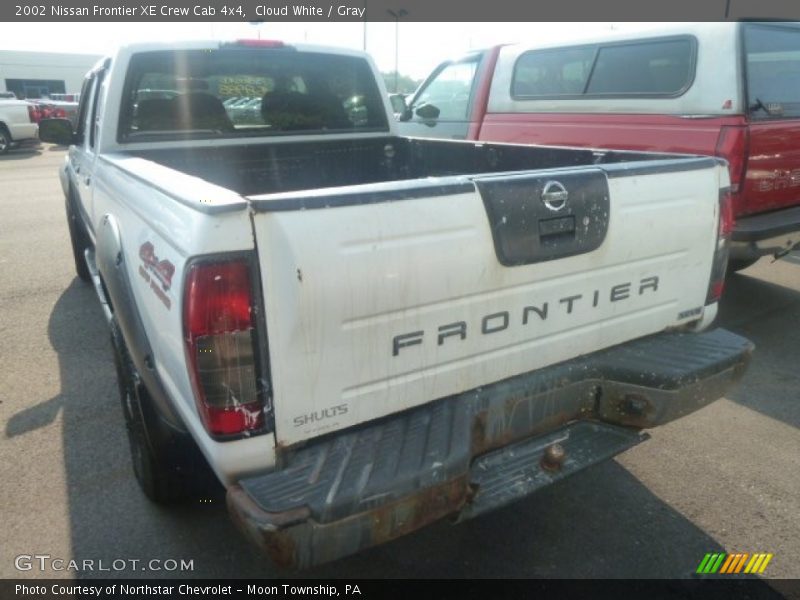 Cloud White / Gray 2002 Nissan Frontier XE Crew Cab 4x4