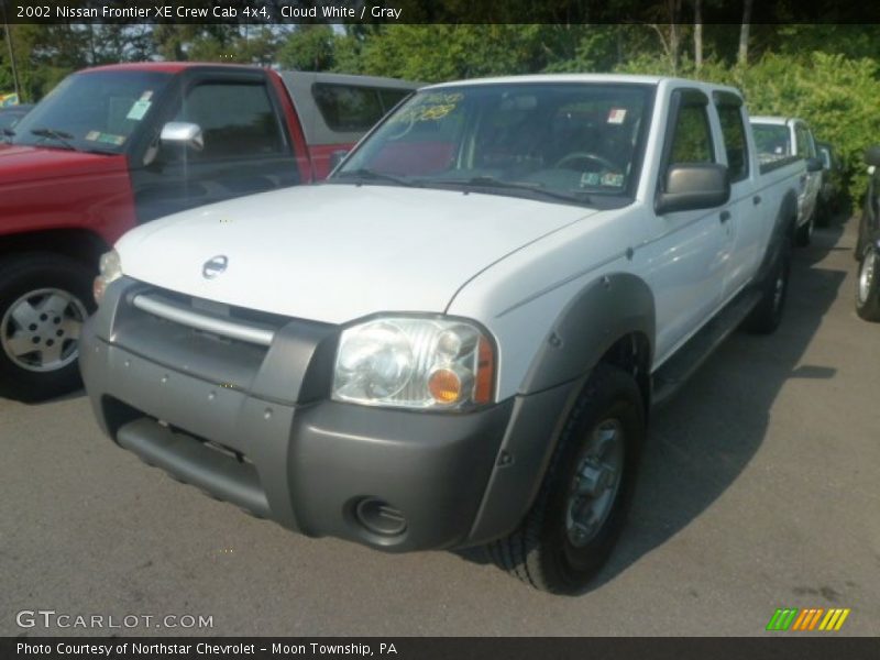 Cloud White / Gray 2002 Nissan Frontier XE Crew Cab 4x4