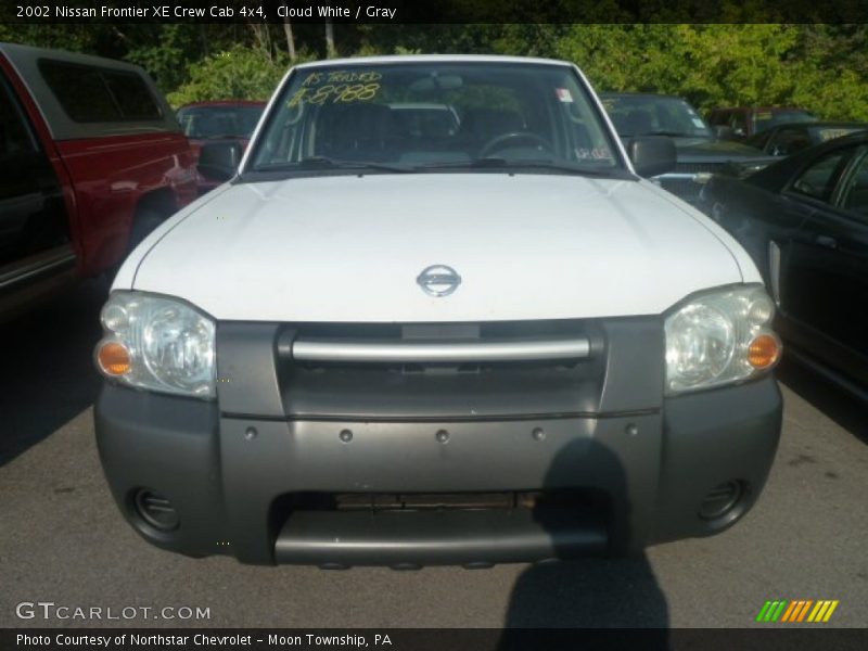 Cloud White / Gray 2002 Nissan Frontier XE Crew Cab 4x4