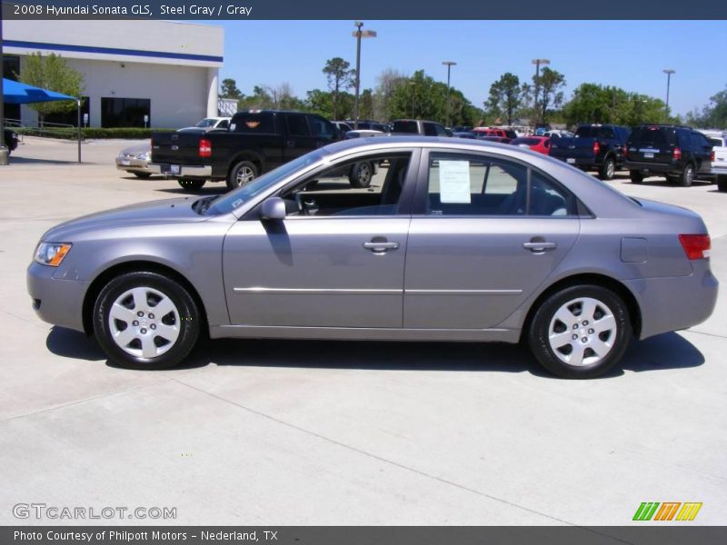 Steel Gray / Gray 2008 Hyundai Sonata GLS