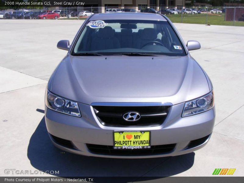 Steel Gray / Gray 2008 Hyundai Sonata GLS