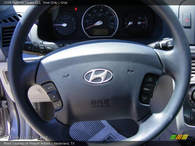 Steel Gray / Gray 2008 Hyundai Sonata GLS