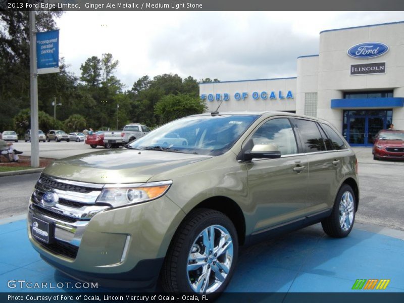 Ginger Ale Metallic / Medium Light Stone 2013 Ford Edge Limited