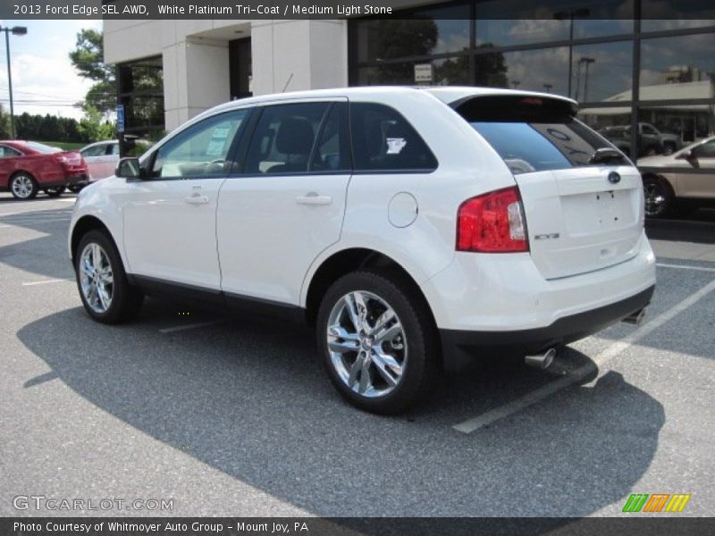 White Platinum Tri-Coat / Medium Light Stone 2013 Ford Edge SEL AWD
