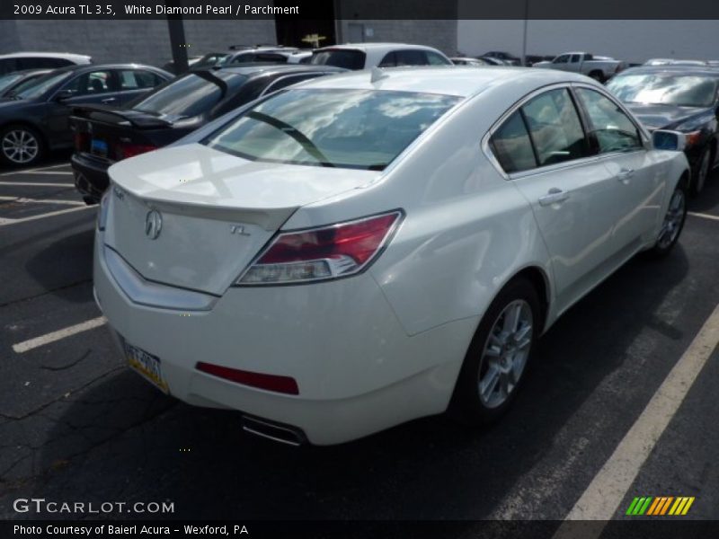 White Diamond Pearl / Parchment 2009 Acura TL 3.5