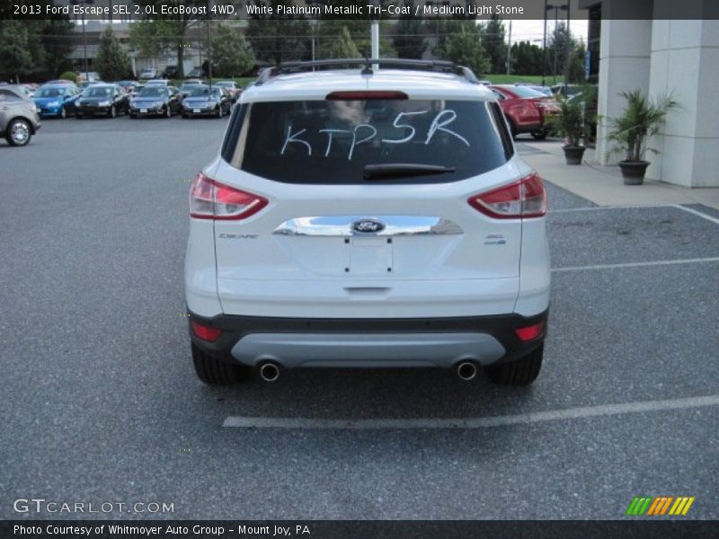 White Platinum Metallic Tri-Coat / Medium Light Stone 2013 Ford Escape SEL 2.0L EcoBoost 4WD