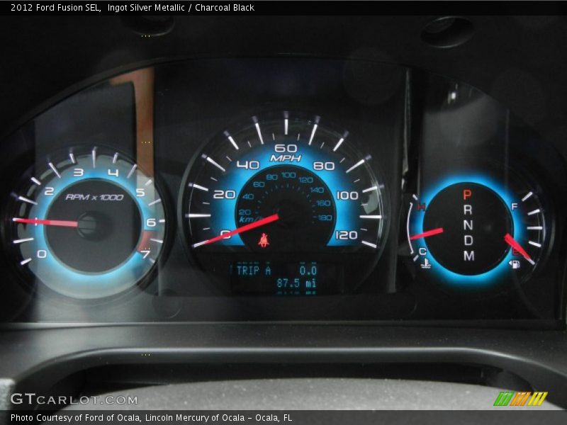 Ingot Silver Metallic / Charcoal Black 2012 Ford Fusion SEL