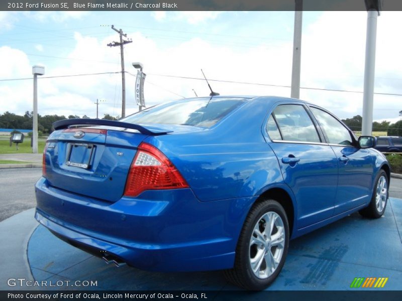 Blue Flame Metallic / Charcoal Black 2012 Ford Fusion SE