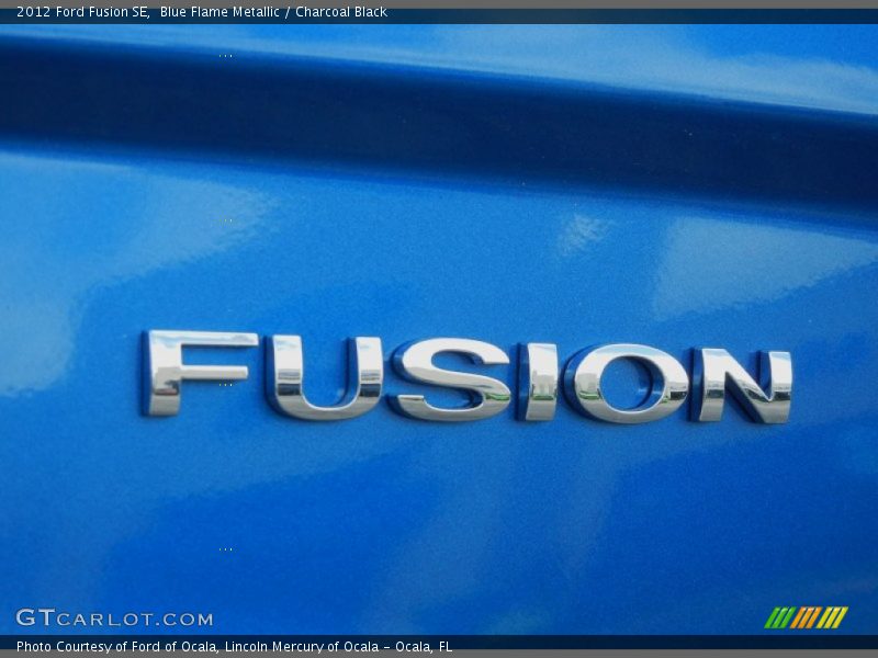 Blue Flame Metallic / Charcoal Black 2012 Ford Fusion SE