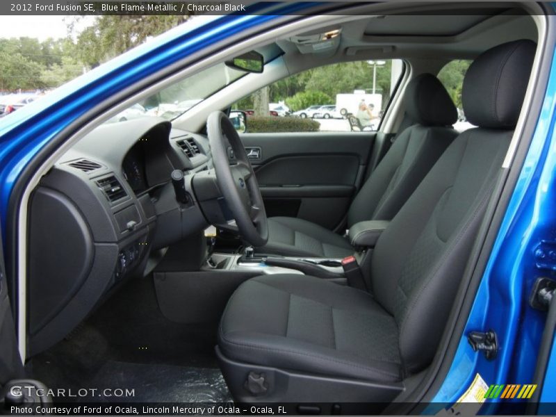 Blue Flame Metallic / Charcoal Black 2012 Ford Fusion SE