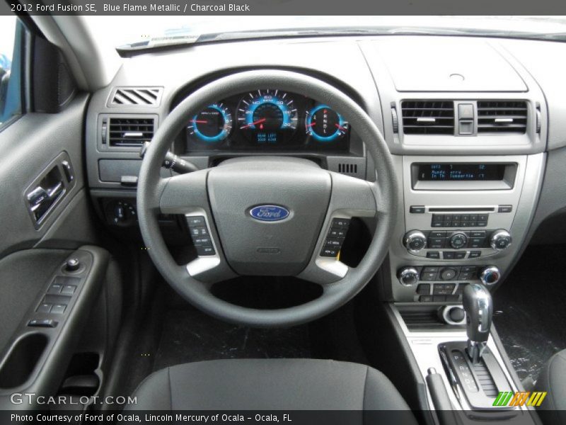 Blue Flame Metallic / Charcoal Black 2012 Ford Fusion SE