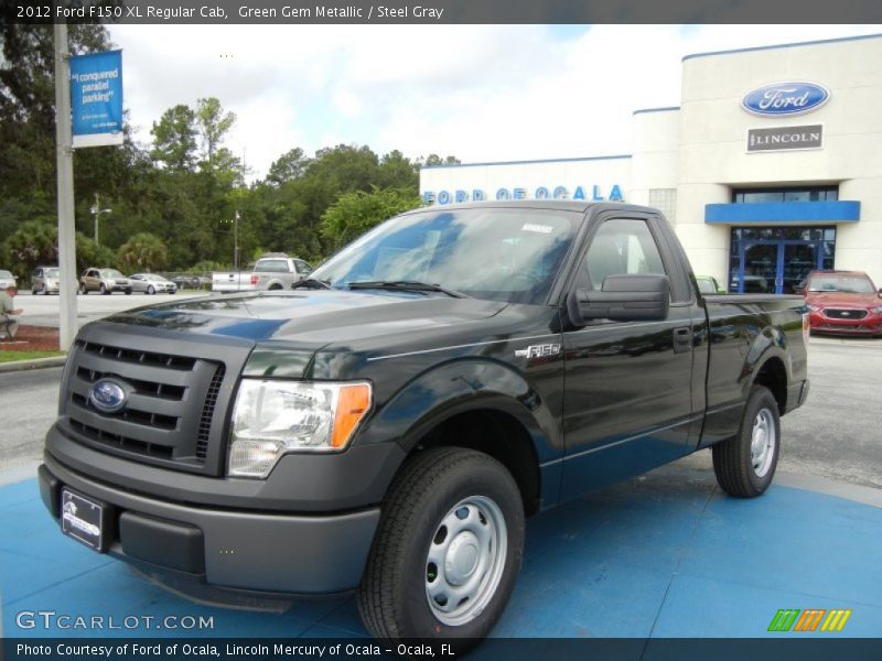 Green Gem Metallic / Steel Gray 2012 Ford F150 XL Regular Cab