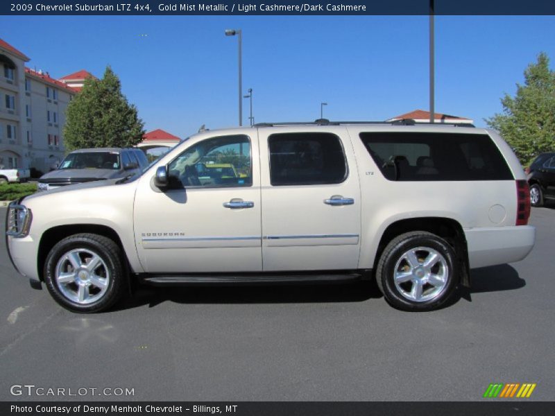 Gold Mist Metallic / Light Cashmere/Dark Cashmere 2009 Chevrolet Suburban LTZ 4x4