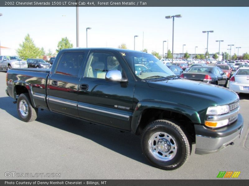Forest Green Metallic / Tan 2002 Chevrolet Silverado 1500 LT Crew Cab 4x4