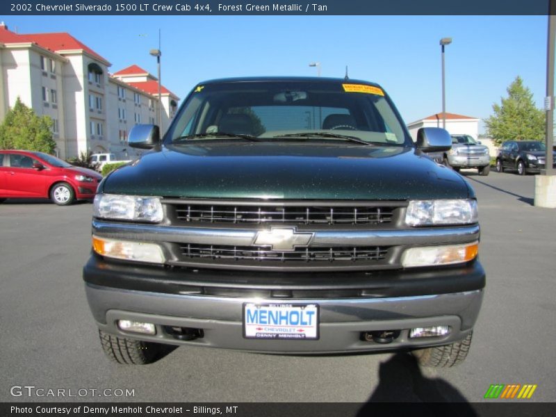 Forest Green Metallic / Tan 2002 Chevrolet Silverado 1500 LT Crew Cab 4x4
