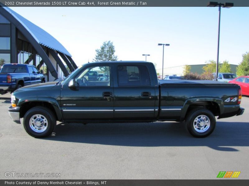 Forest Green Metallic / Tan 2002 Chevrolet Silverado 1500 LT Crew Cab 4x4