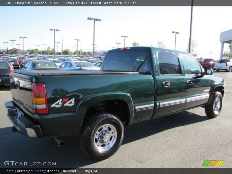 Forest Green Metallic / Tan 2002 Chevrolet Silverado 1500 LT Crew Cab 4x4