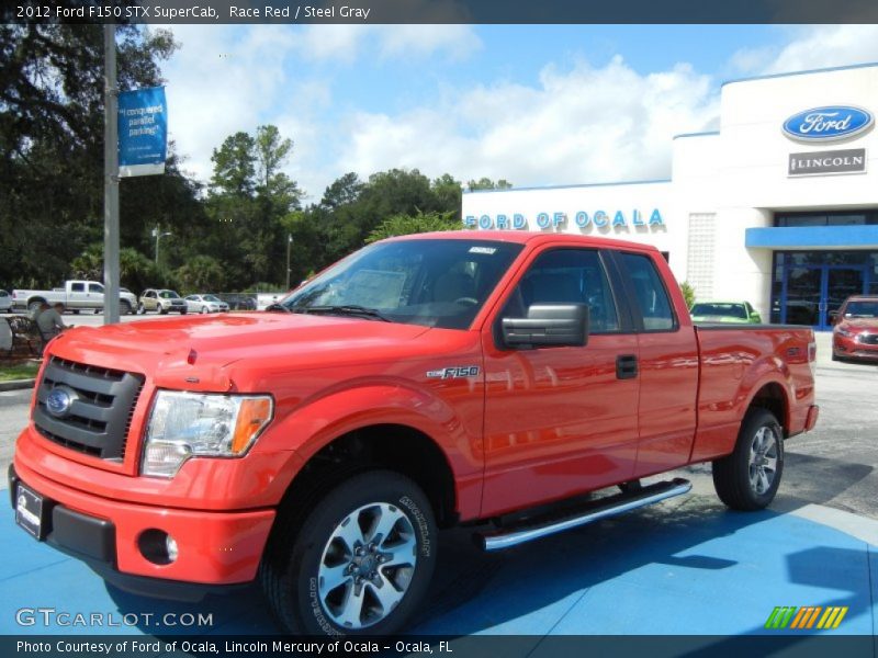 Race Red / Steel Gray 2012 Ford F150 STX SuperCab