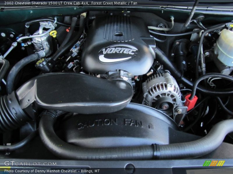 Forest Green Metallic / Tan 2002 Chevrolet Silverado 1500 LT Crew Cab 4x4