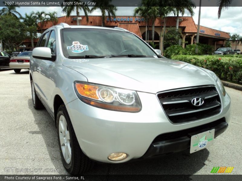 Bright Silver / Gray 2007 Hyundai Santa Fe Limited