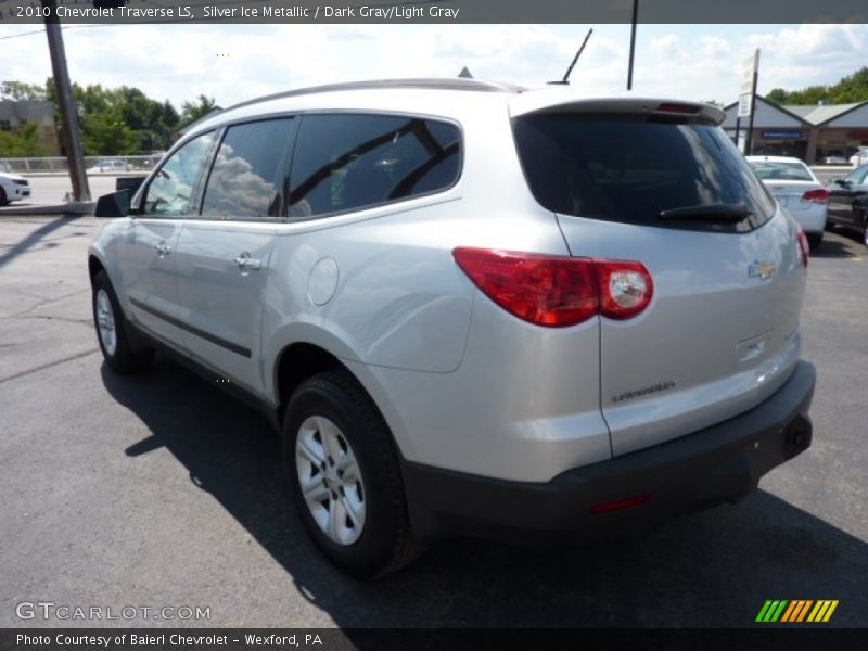 Silver Ice Metallic / Dark Gray/Light Gray 2010 Chevrolet Traverse LS
