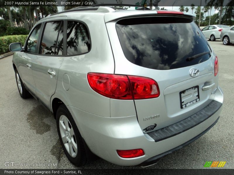 Bright Silver / Gray 2007 Hyundai Santa Fe Limited