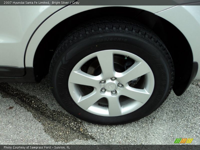 Bright Silver / Gray 2007 Hyundai Santa Fe Limited