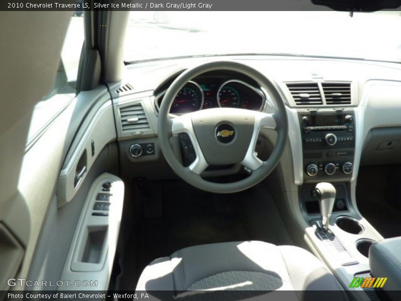Silver Ice Metallic / Dark Gray/Light Gray 2010 Chevrolet Traverse LS