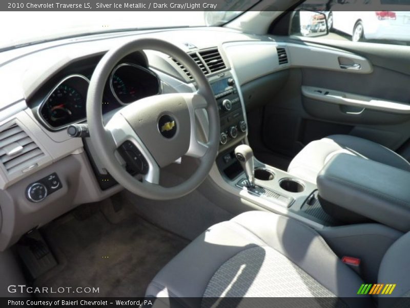Silver Ice Metallic / Dark Gray/Light Gray 2010 Chevrolet Traverse LS
