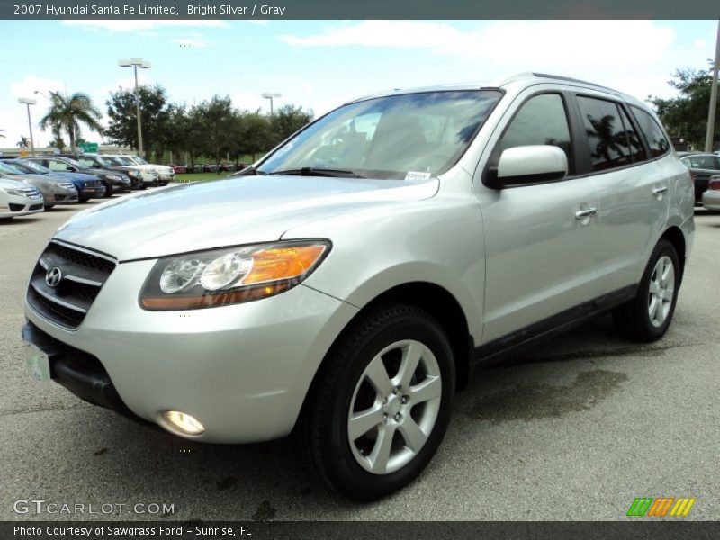 Bright Silver / Gray 2007 Hyundai Santa Fe Limited