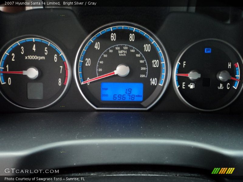 Bright Silver / Gray 2007 Hyundai Santa Fe Limited