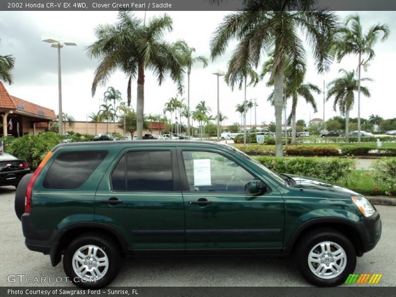 Clover Green Pearl / Saddle 2002 Honda CR-V EX 4WD