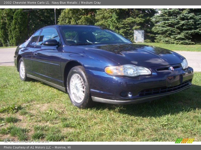 Navy Blue Metallic / Medium Gray 2002 Chevrolet Monte Carlo LS