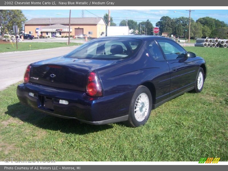 Navy Blue Metallic / Medium Gray 2002 Chevrolet Monte Carlo LS