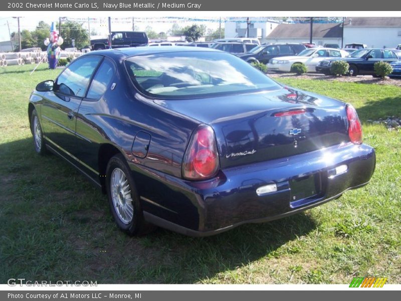Navy Blue Metallic / Medium Gray 2002 Chevrolet Monte Carlo LS