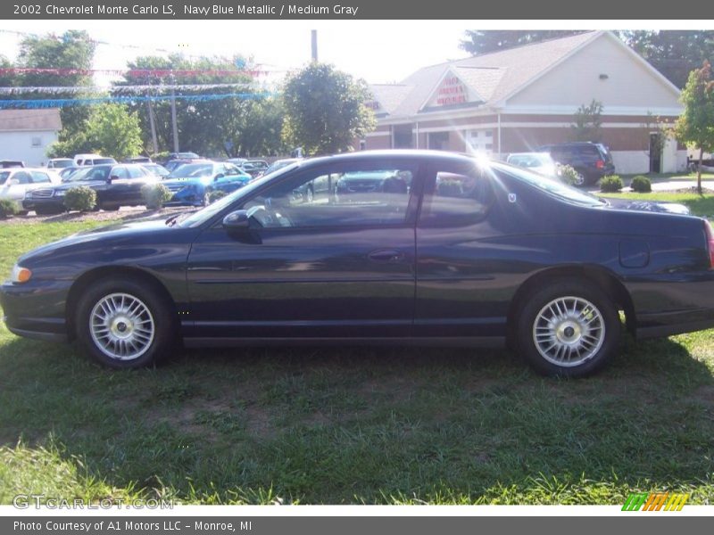 Navy Blue Metallic / Medium Gray 2002 Chevrolet Monte Carlo LS