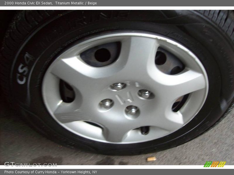 Titanium Metallic / Beige 2000 Honda Civic EX Sedan