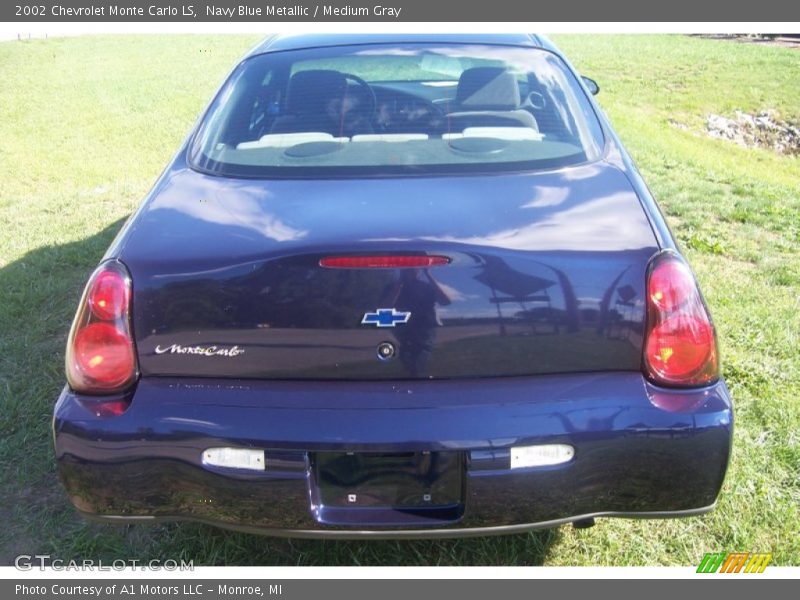 Navy Blue Metallic / Medium Gray 2002 Chevrolet Monte Carlo LS
