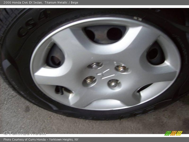 Titanium Metallic / Beige 2000 Honda Civic EX Sedan