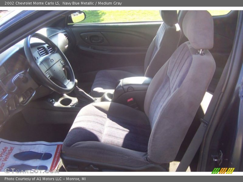 Navy Blue Metallic / Medium Gray 2002 Chevrolet Monte Carlo LS